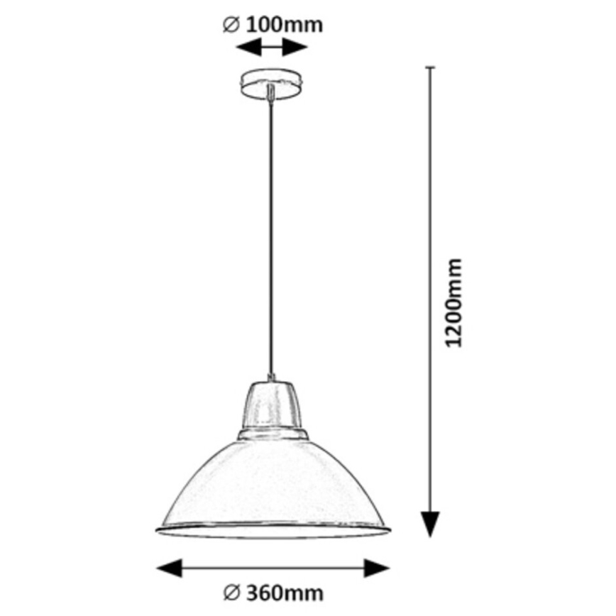 Rabalux - Πολύφωτο με συρματόσχοινο 1xE27/60W/230V μαύρο