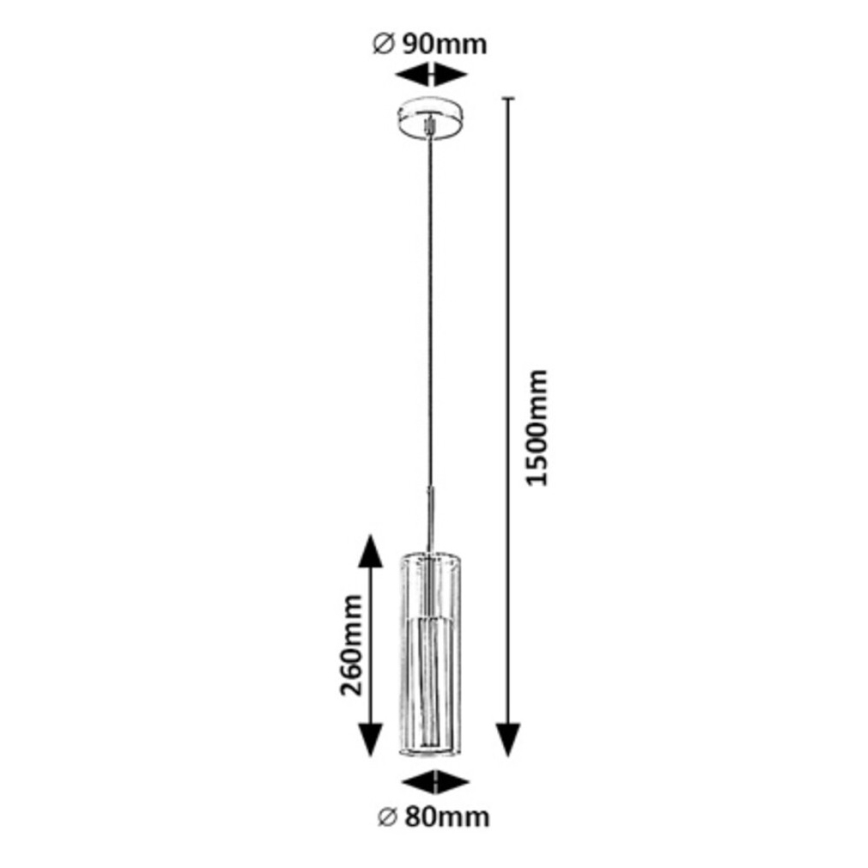 Rabalux - Κρεμαστό φωτιστικό οροφής 1xGU10/50W/230V διαφανές/χρώμιο