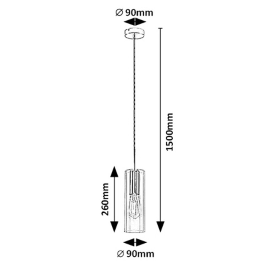 Rabalux - Κρεμαστό φωτιστικό οροφής 1xE27/40W/230V διαφανές/χρυσαφί