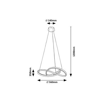 Rabalux -  Κρεμαστό φωτιστικό οροφής LED LED/36W/230V 3000K χρυσαφί