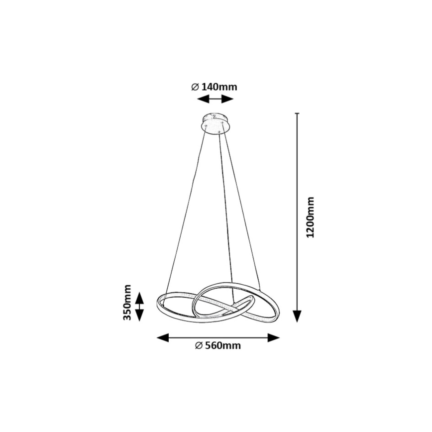 Rabalux -  Κρεμαστό φωτιστικό οροφής LED LED/36W/230V 3000K χρυσαφί