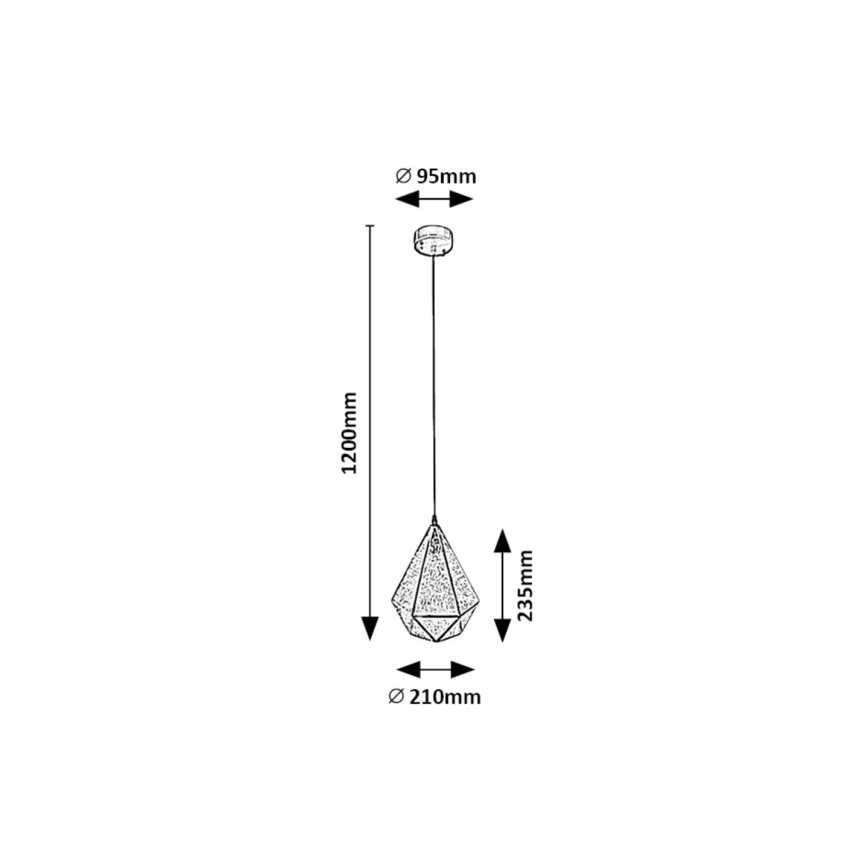 Rabalux - Κρεμαστό φωτιστικό οροφής 1xE14/40W/230V μπλε/χρυσαφί