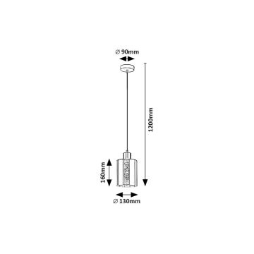 Rabalux - Κρεμαστό φωτιστικό οροφής 1xE27/40W/230V