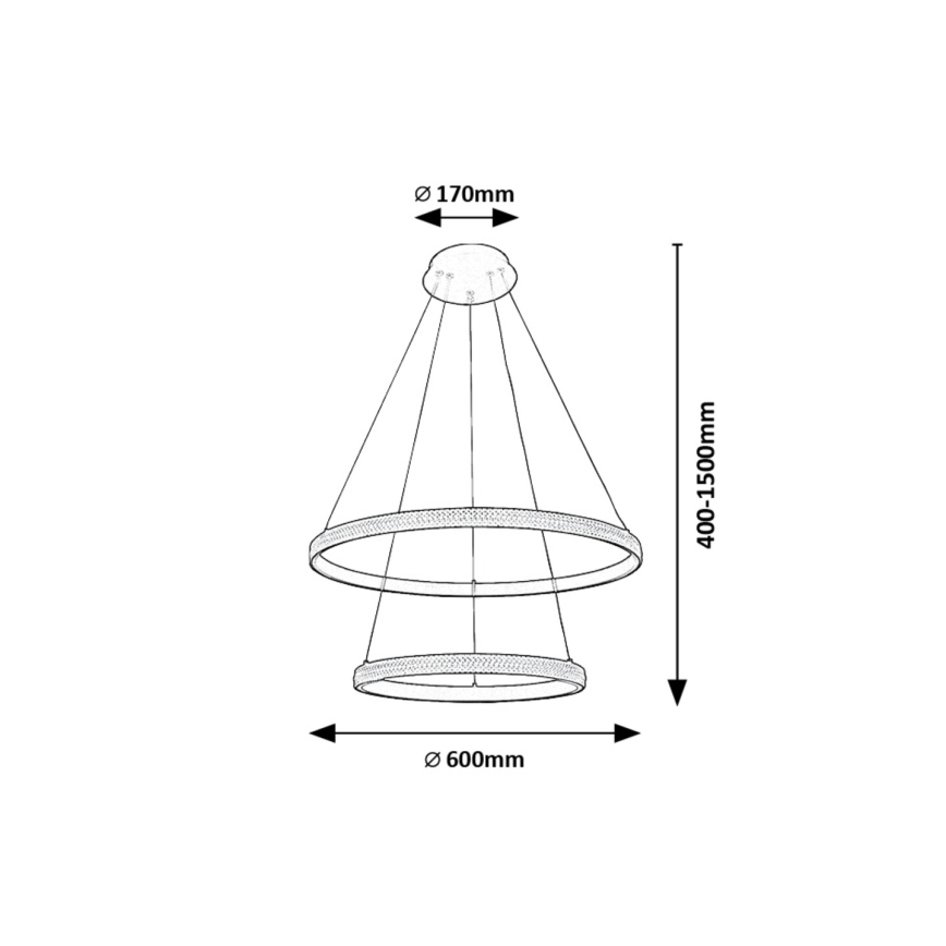 Rabalux -  Κρεμαστό φωτιστικό οροφής LED LED/60W/230V 3000K