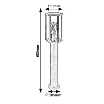 Rabalux - Φωτιστικό εξωτερικού χώρου 1xE27/40W/230V IP44