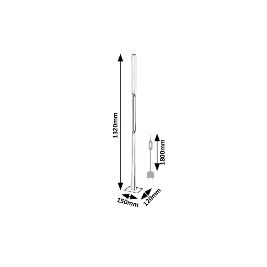 Rabalux - Επιδαπέδια λάμπα dimming LED LED/33W/230V 3000/4000K μαύρο