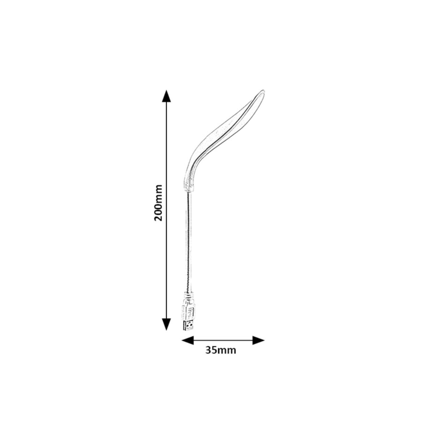 Rabalux - LED Φωτιστικό γραφείου με usb  LED/2W/5V