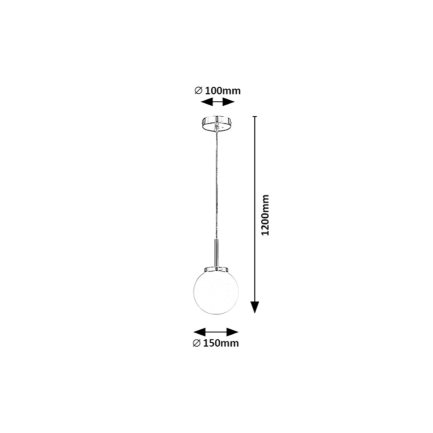 Rabalux - Κρεμαστό φωτιστικό οροφής μπάνιου 1xE14/40W/230V IP44 γυαλιστερό χρώμιο