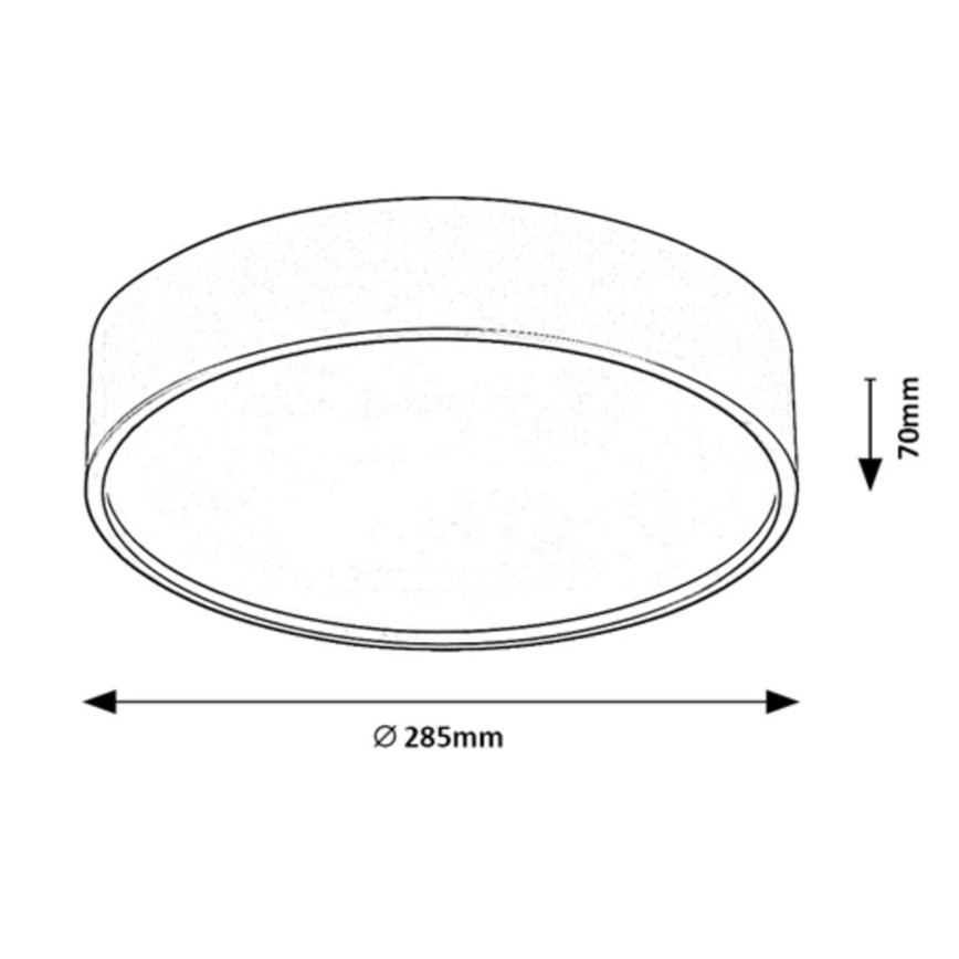 Rabalux - Φωτιστικό οροφής LED με αισθητήρα LED/19W/230V IP44 4000K διάμετρος 28,5 cm λευκό