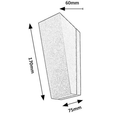 Rabalux - Επιτοίχιο φωτιστικό εξωτερικού χώρου LED LED/3W/230V IP65 ανθρακί