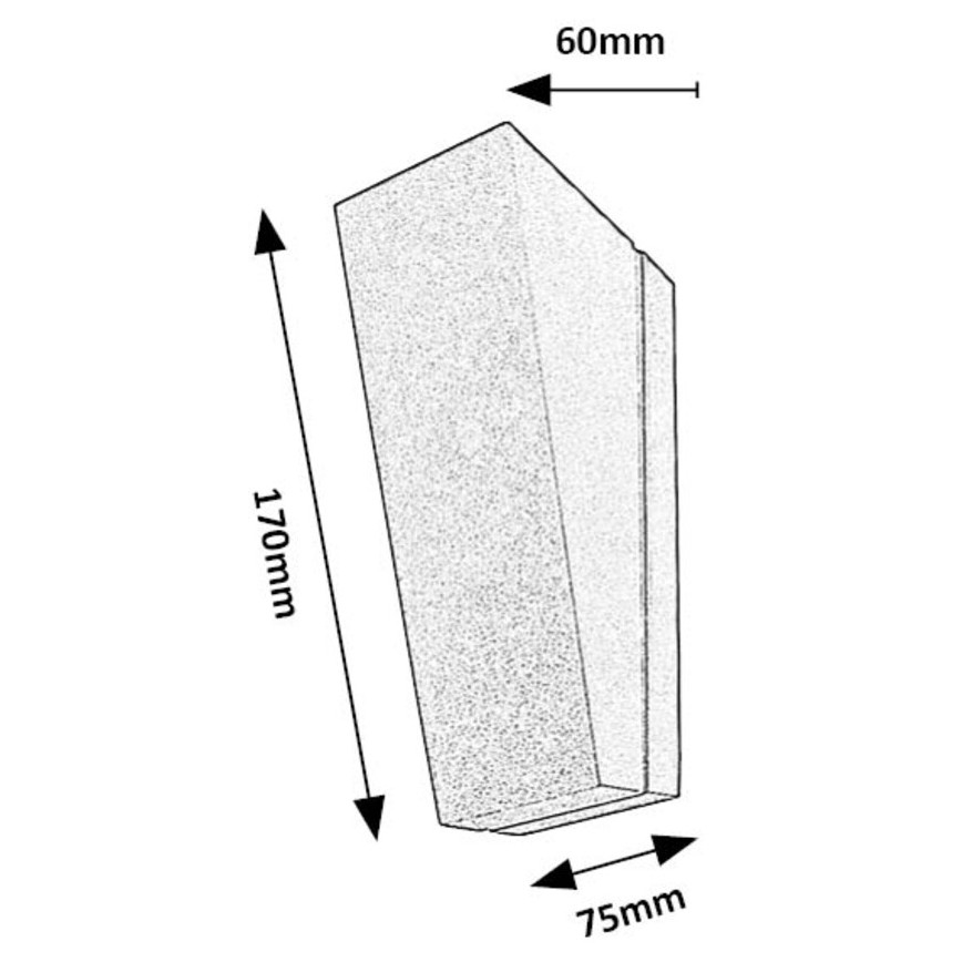 Rabalux - Επιτοίχιο φωτιστικό εξωτερικού χώρου LED LED/3W/230V IP65 ανθρακί