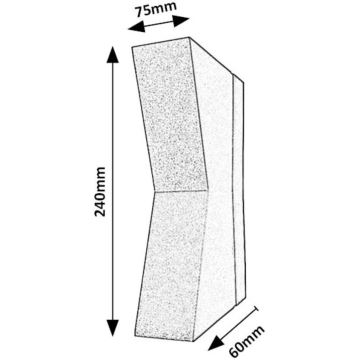 Rabalux - Επιτοίχιο φωτιστικό εξωτερικού χώρου LED LED/6W/230V IP65 ανθρακί