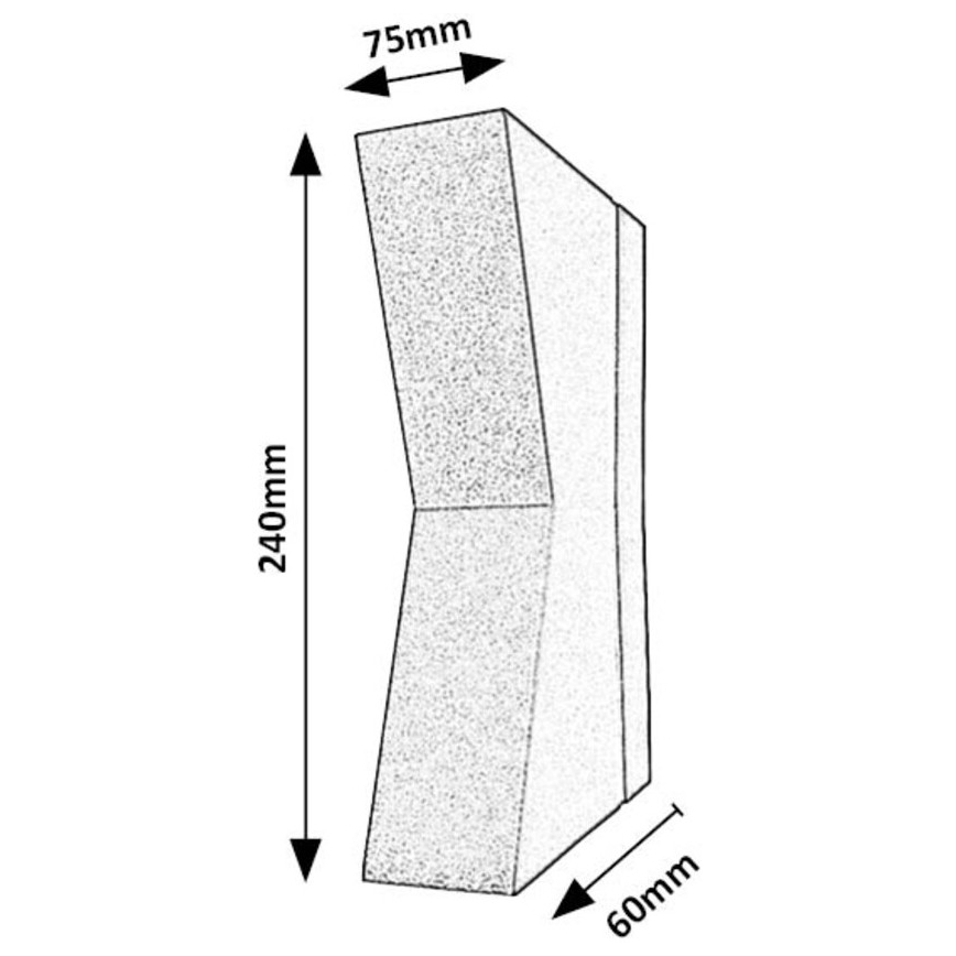 Rabalux - Επιτοίχιο φωτιστικό εξωτερικού χώρου LED LED/6W/230V IP65 ανθρακί