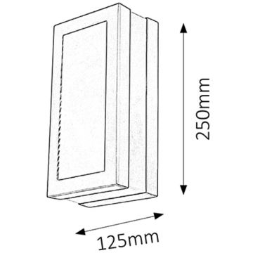 Rabalux - Φως τοίχου εξωτερικού χώρου 1xE27/14W/230V IP44