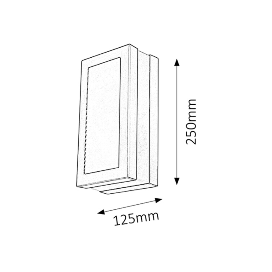 Rabalux - Φως τοίχου εξωτερικού χώρου 1xE27/14W/230V IP44