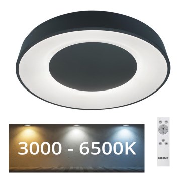 Rabalux - LED Dimmable φωτιστικό οροφής LED/38W/230V μαύρο 3000-6500K +  RC