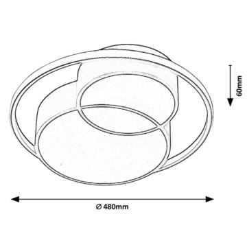 Rabalux - LED Φωτιστικό οροφής 2xLED/40W/230V