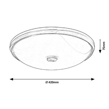 Rabalux - LED Φωτιστικό οροφής LED/24W/230V