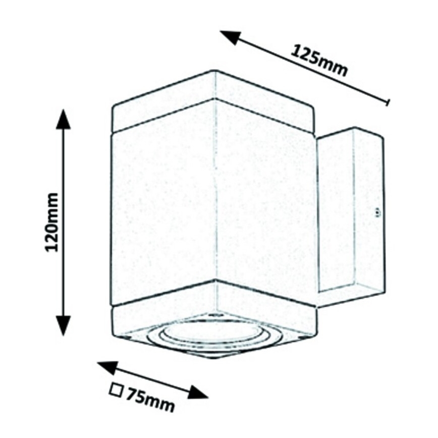 Rabalux - Φως τοίχου εξωτερικού χώρου 1xGU10/35W/230V IP54
