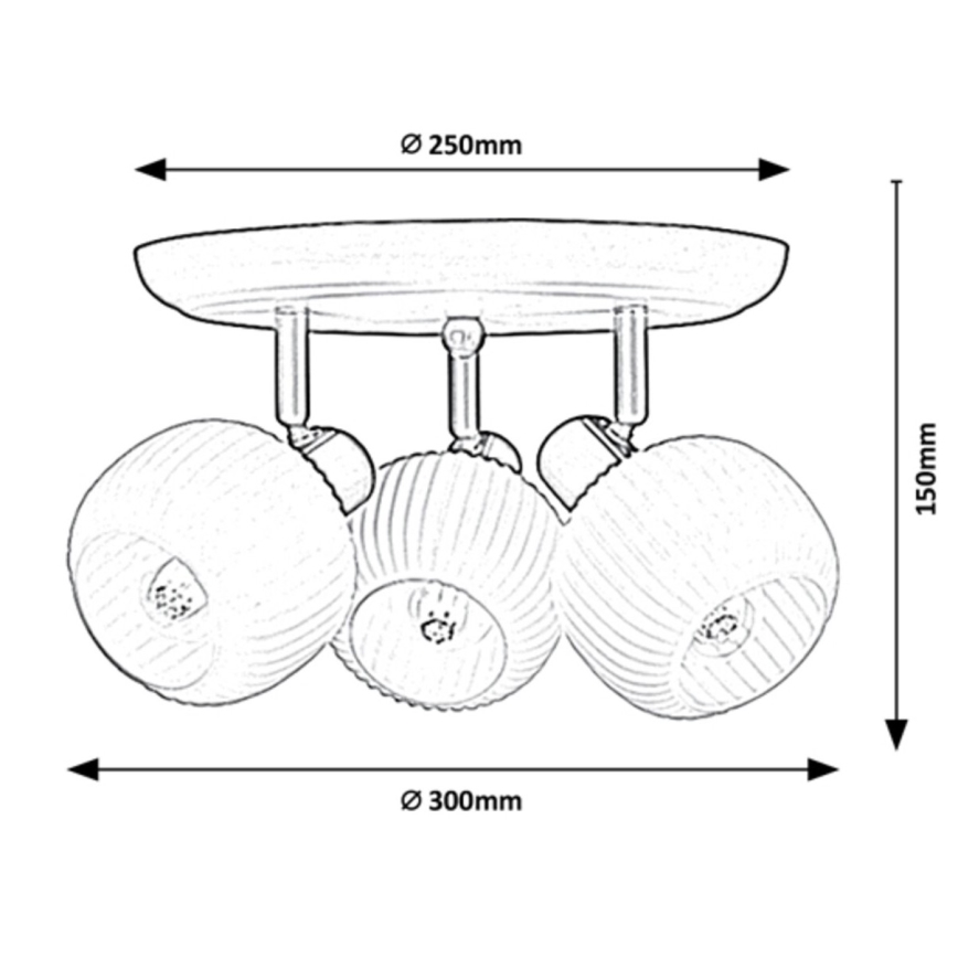 Rabalux - Φωτιστικό σποτ 3xE14/40W/230V