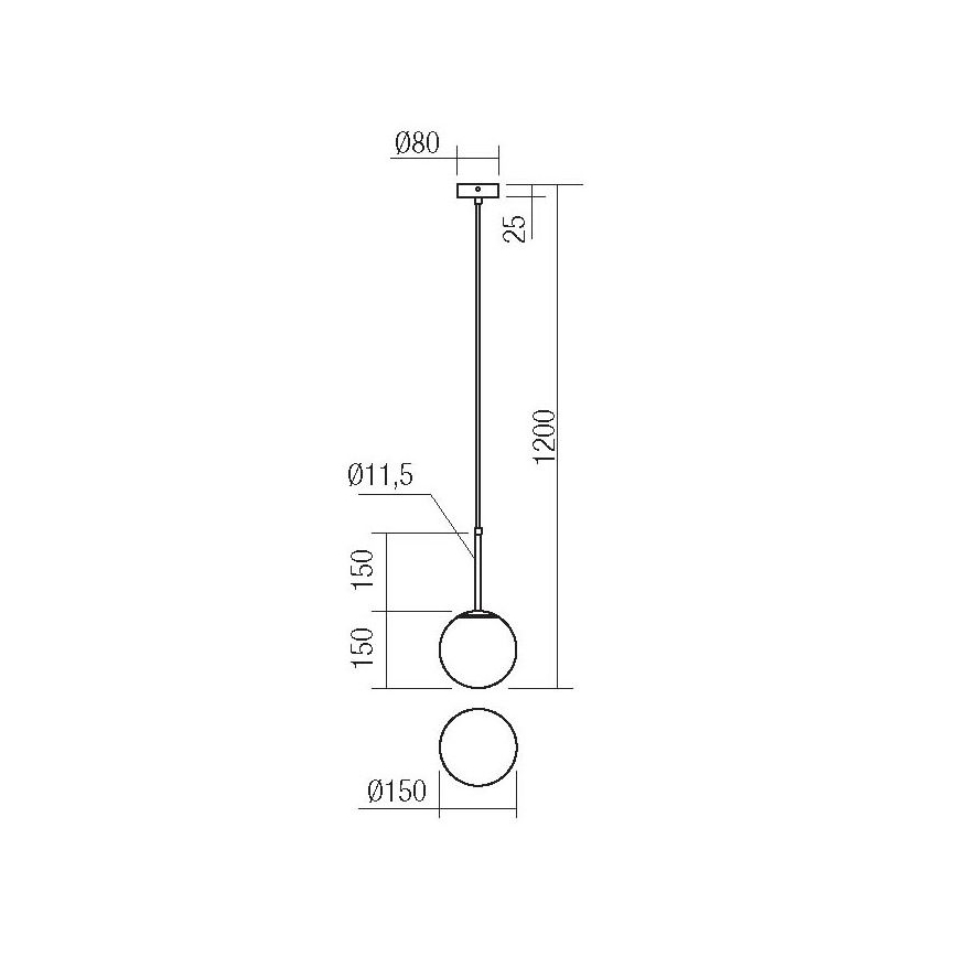 Redo 01-2623 - Κρεμαστό φωτιστικό οροφής NIVA 1xE14/28W/230V