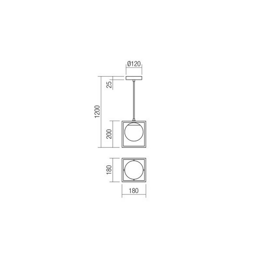 Redo 01-3056 - Κρεμαστό φωτιστικό οροφής ZODIAC 1xE14/28W/230V