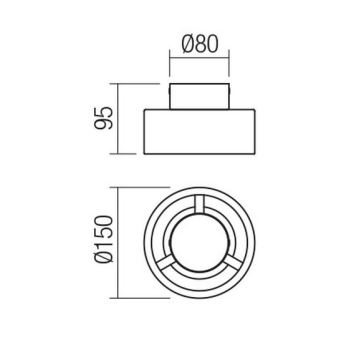 Redo 01-3097 - Φωτιστικό οροφής LED PUNKT LED/6W/230V ορείχαλκος