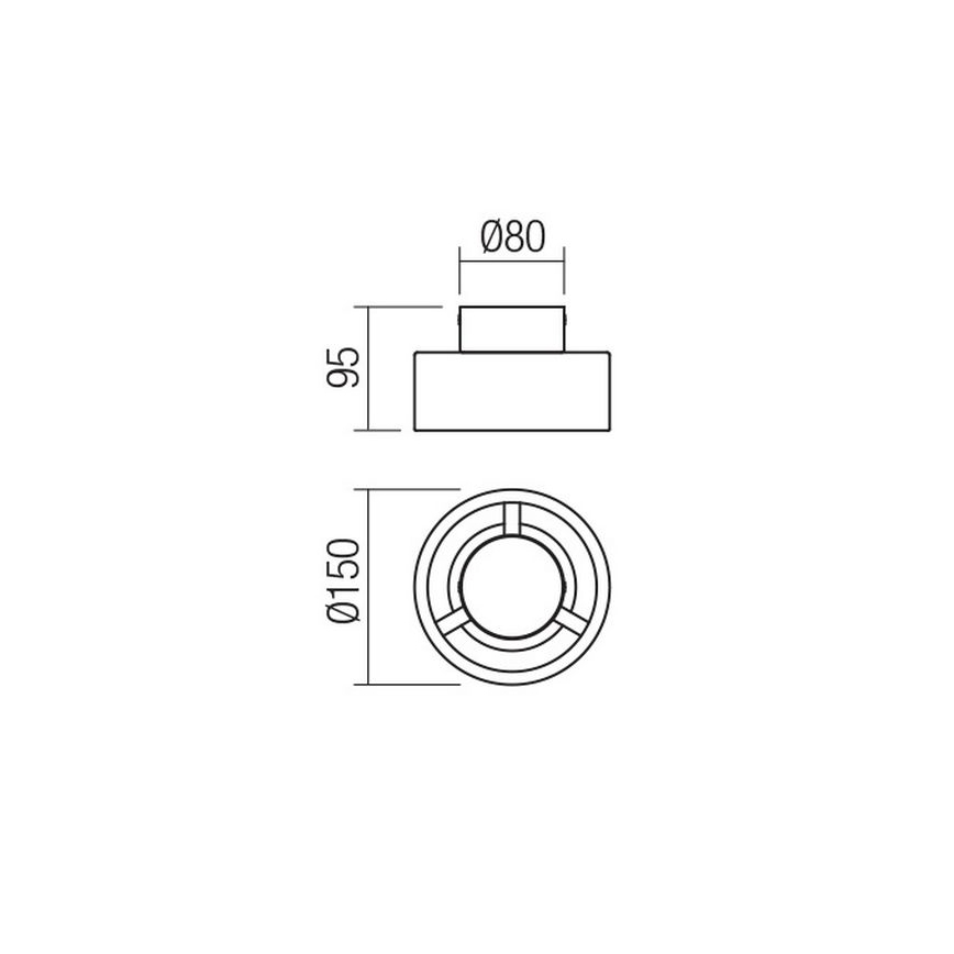 Redo 01-3097 - Φωτιστικό οροφής LED PUNKT LED/6W/230V ορείχαλκος