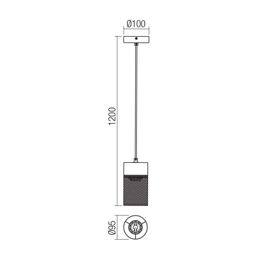 Redo 01-3141 - Κρεμαστό φωτιστικό οροφής STEM 1xE27/42W/230V