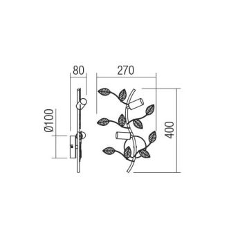 Redo 02-978 - Φωτιστικό τοίχου TIARA 2xE14/28W/230V