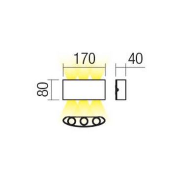 Redo 90225 - Επιτοίχιο φωτιστικό εξωτερικού χώρου LED FABO LED/6W/230V 3000K IP54 λευκό