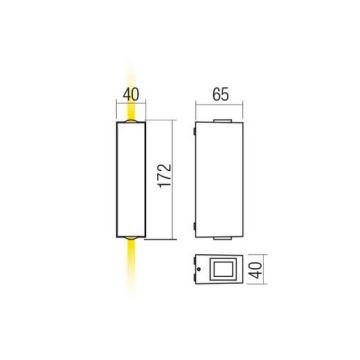 Redo 90422 - Επιτοίχιο φωτιστικό εξωτερικού χώρου LED ACE LED/5,84W/230V 4000K IP54 ανθρακί