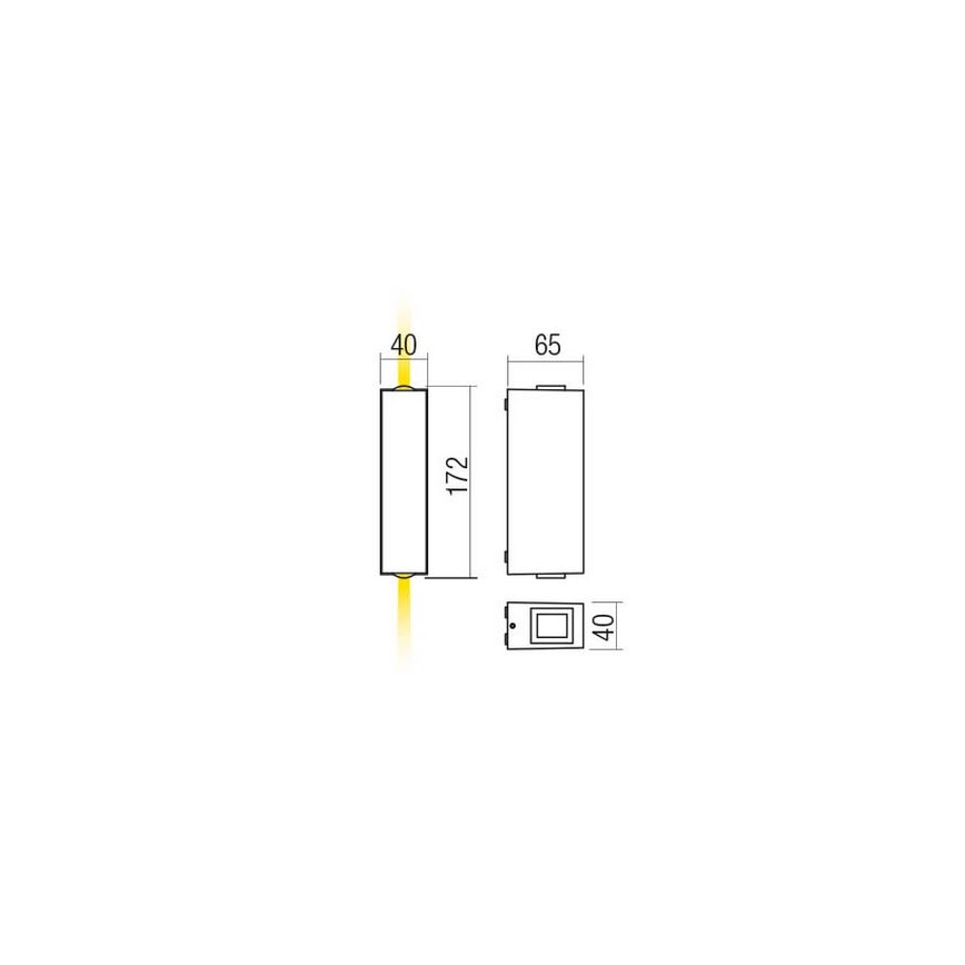 Redo 90422 - Επιτοίχιο φωτιστικό εξωτερικού χώρου LED ACE LED/5,84W/230V 4000K IP54 ανθρακί