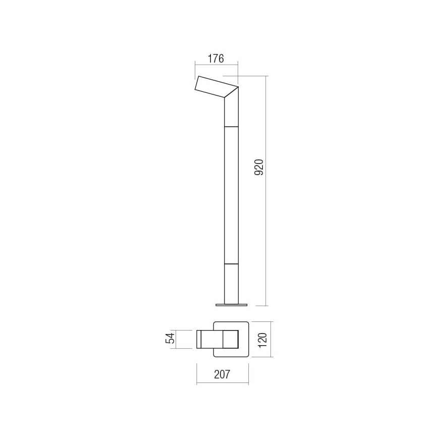 Redo 90512 - Φωτιστικό LED εξωτερικού χώρου WOODY LED/10W/230V IP54 ανθρακί