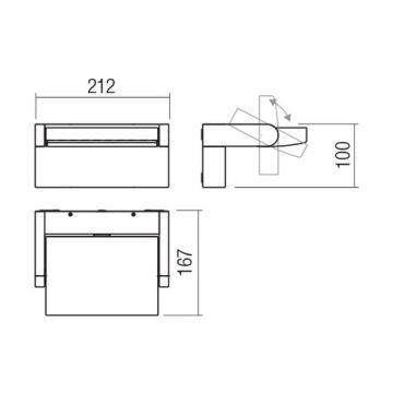 Redo 90584 - Επιτοίχιο φωτιστικό εξωτερικού χώρου LED FLIP LED/20W/230V CRI 90 3000K IP54 ανθρακί