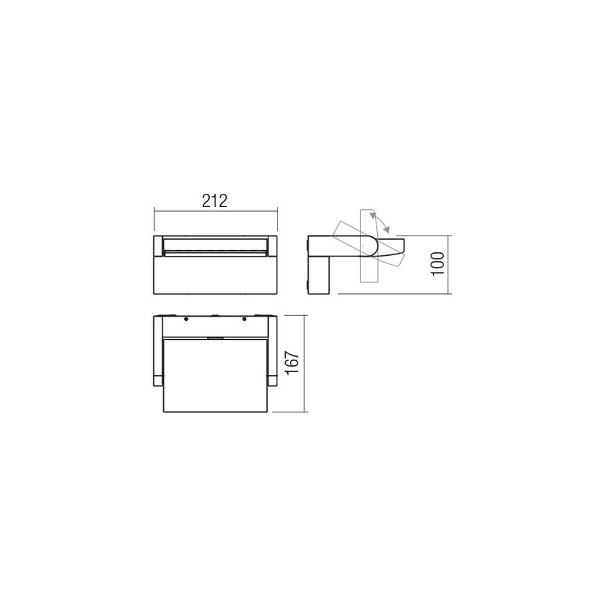 Redo 90584 - Επιτοίχιο φωτιστικό εξωτερικού χώρου LED FLIP LED/20W/230V CRI 90 3000K IP54 ανθρακί