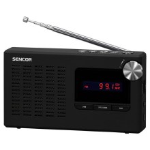 Sencor - Φορητός ραδιόφωνο PLL FM δέκτης 5W 800 mAh 3,7V USB και MicroSD