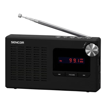 Sencor - Φορητός ραδιόφωνο PLL FM δέκτης 5W 800 mAh 3,7V USB και MicroSD