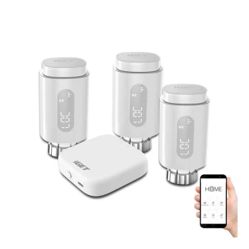 SET 3x Smart θερμοστατικές κεφαλές + smart συσκευή gateway GW1 Wi-Fi Zigbee