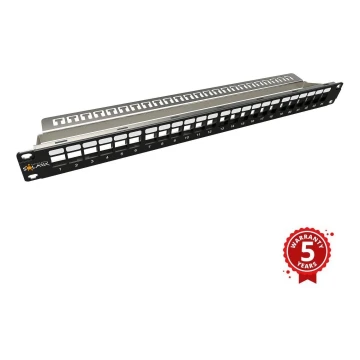 Solarix - 19" πρόσοψη patch panel 24 θυρών 1U