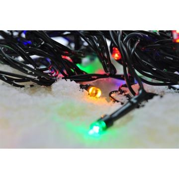 LED Χριστουγεννιάτικα λαμπάκια 50xLED/8 λειτουργίες 8m IP44 πολύχρωμα