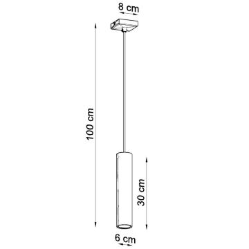 Κρεμαστό φωτιστικό οροφής LAGOS 1 1xGU10/10W/230V μαύρο