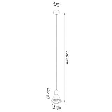 Πολύφωτο με συρματόσχοινο TAZILA 1xES111/60W/230V λευκό