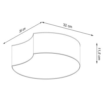 Φωτιστικό οροφής CIRCLE 2xE27/60W/230V λευκό