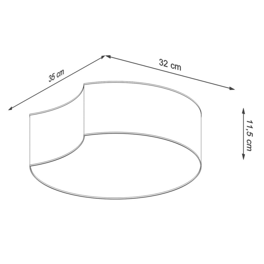 Φωτιστικό οροφής CIRCLE 2xE27/60W/230V λευκό