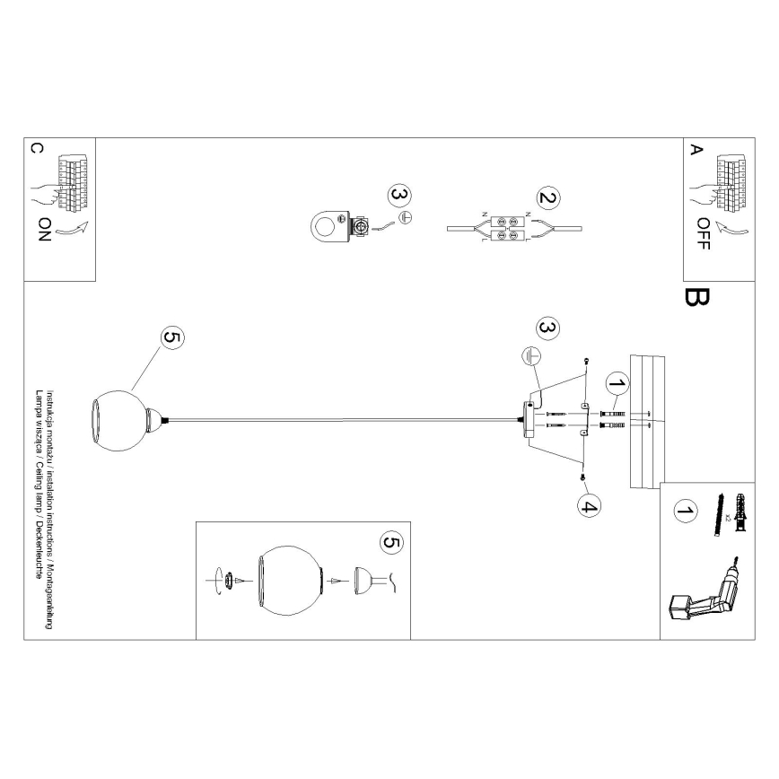 Κρεμαστό φωτιστικό οροφής ALINO 1xE27/60W/230V μαύρο