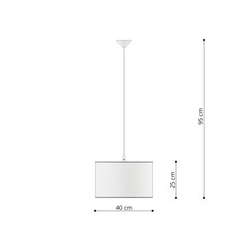 Παιδικό κρεμαστό φωτιστικό οροφής PRINCESS 1xE27/15W/230V διάμετρος 40 cm πριγκίπισσα