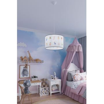 Παιδικό κρεμαστό φωτιστικό οροφής FAIRY 1xE27/15W/230V διάμετρος 40 cm νεράιδα