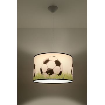 Παιδικό κρεμαστό φωτιστικό οροφής FOOTBALL 1xE27/15W/230V διάμετρος 40 cm ποδόσφαιρο