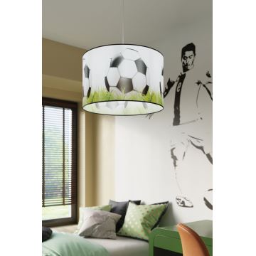 Παιδικό κρεμαστό φωτιστικό οροφής FOOTBALL 1xE27/15W/230V διάμετρος 40 cm ποδόσφαιρο